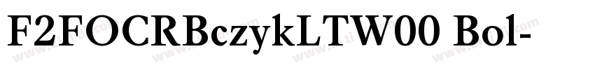 F2FOCRBczykLTW00 Bol字体转换